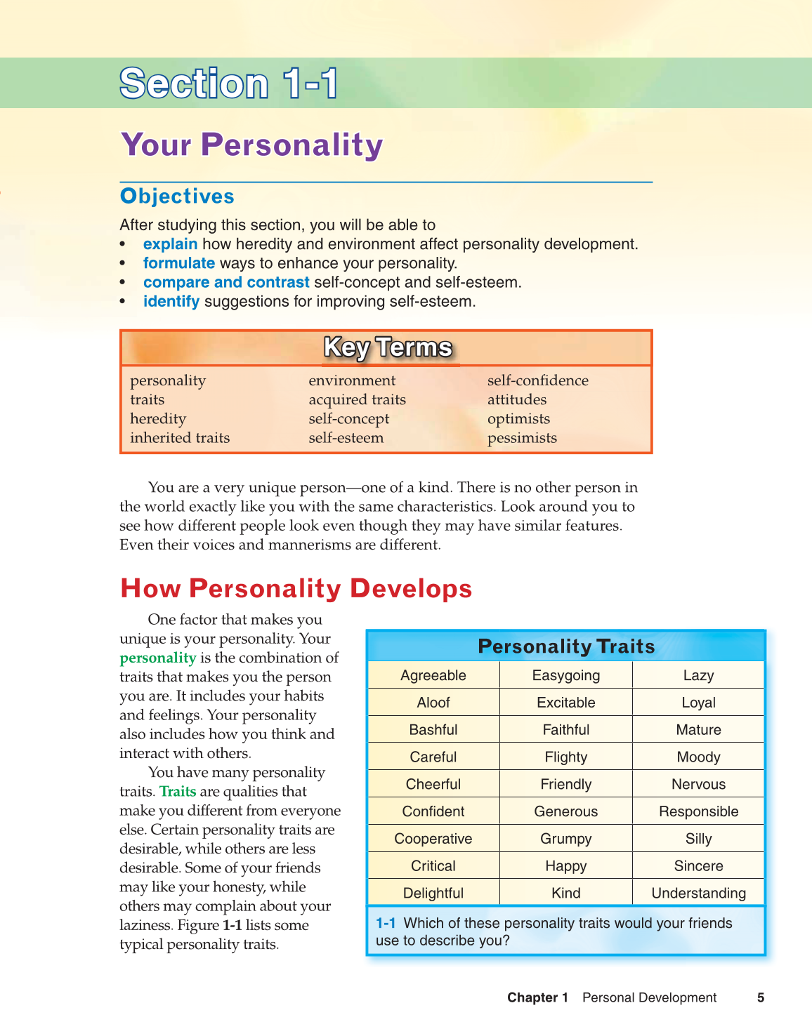 Preparing for Life and Career, 7th Edition page 5