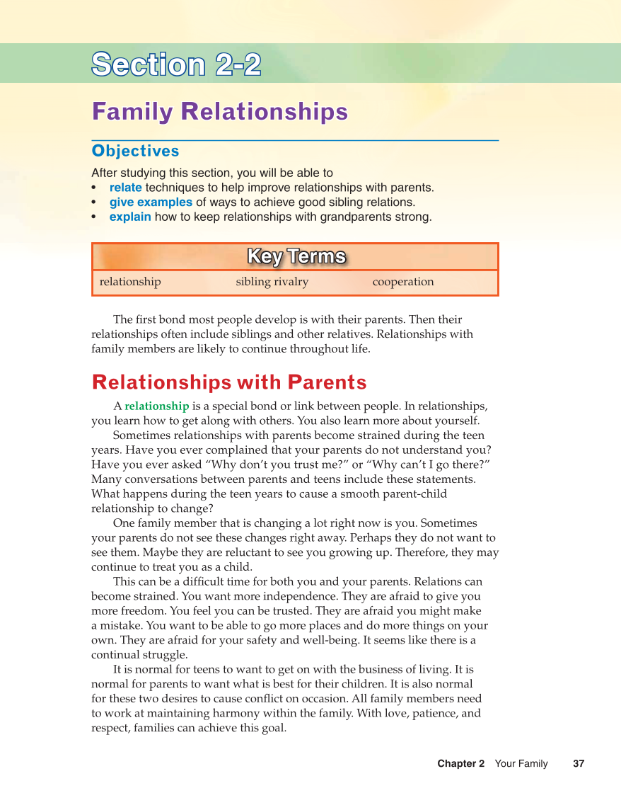 Preparing for Life and Career, 7th Edition page 37