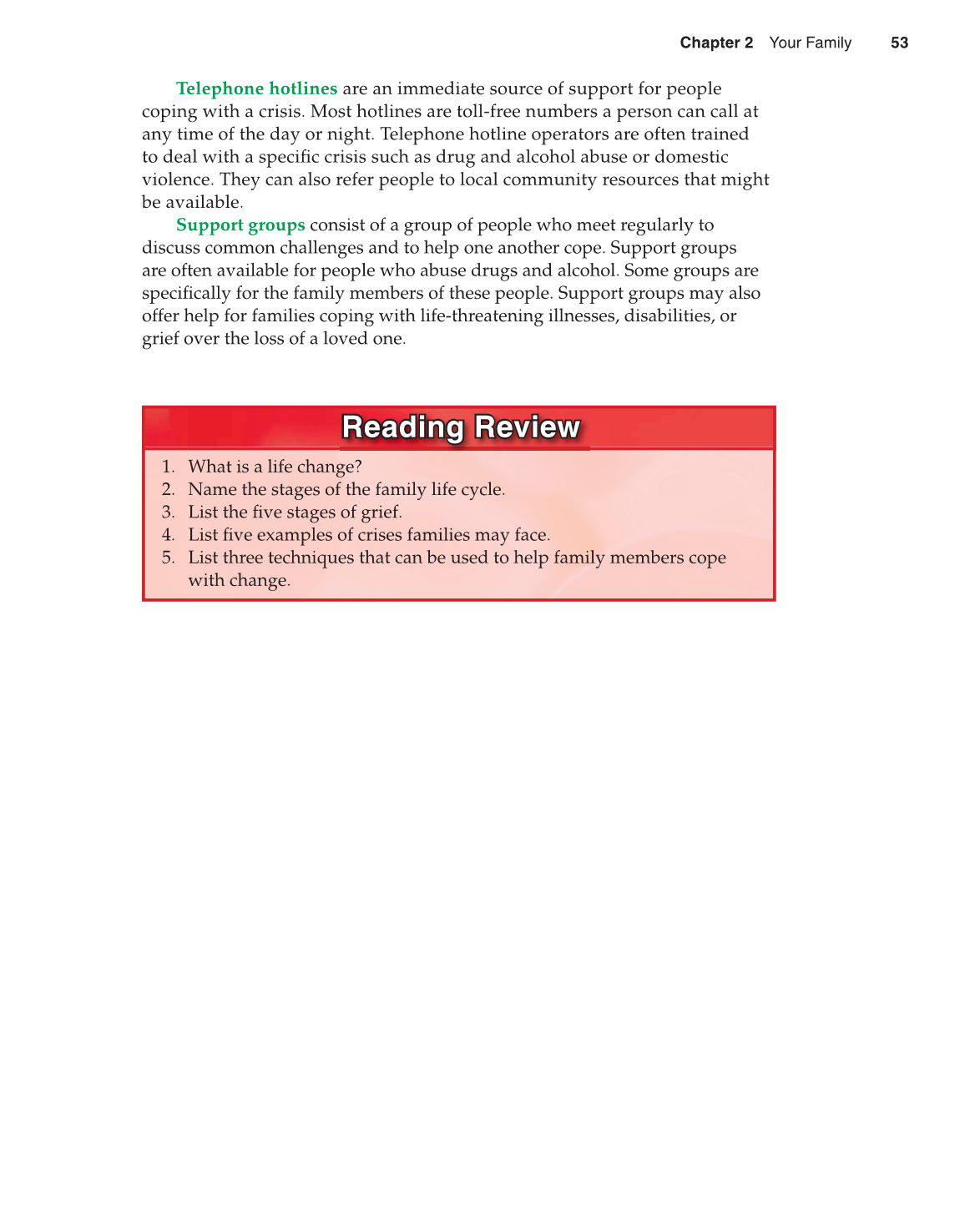 Preparing for Life and Career, 7th Edition page 53