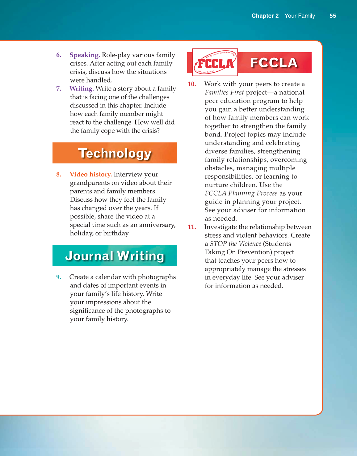 Preparing for Life and Career, 7th Edition page 55