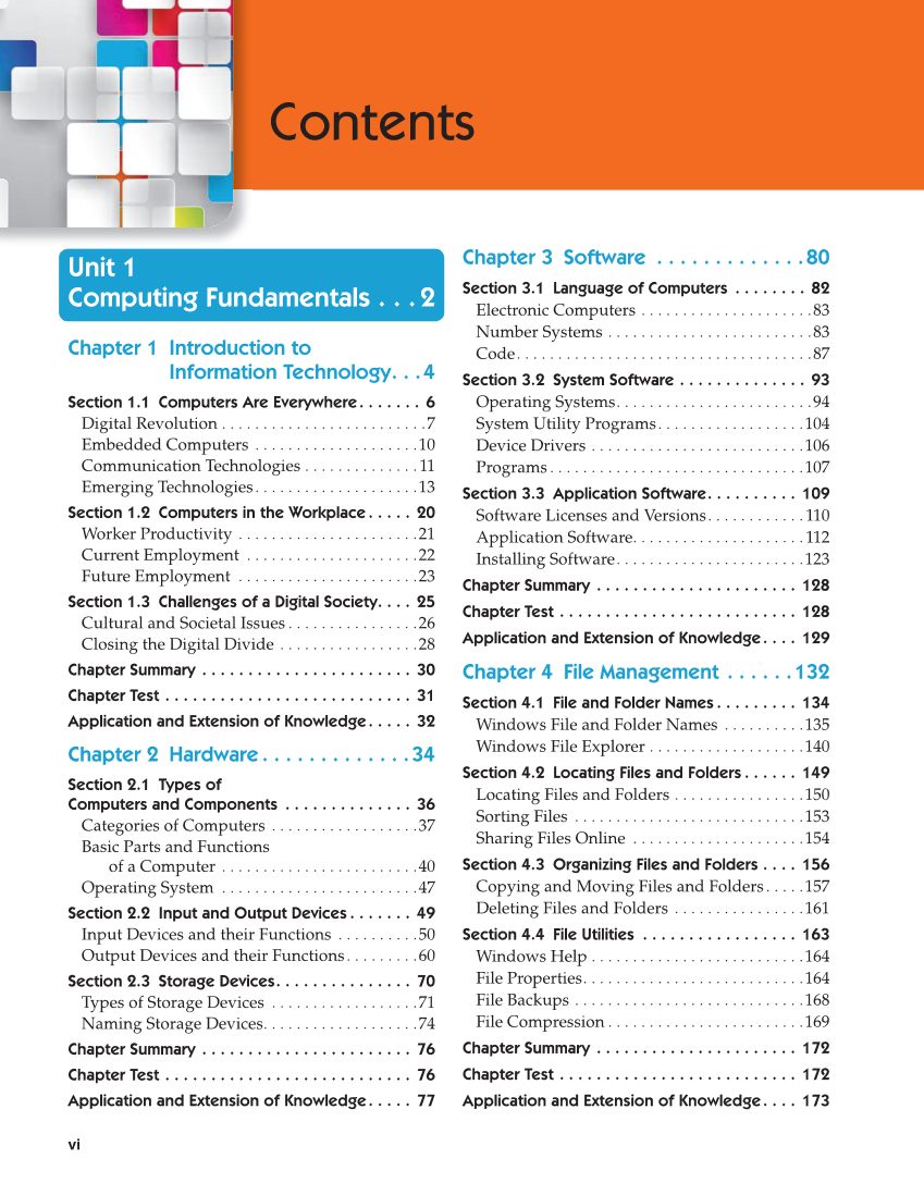 Principles of Digital Information Technology, 2nd Edition page vi
