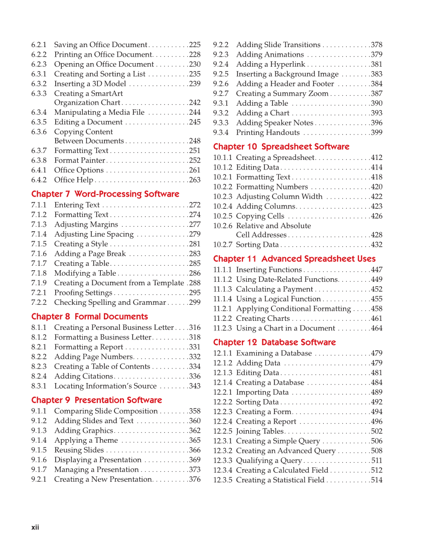 Principles of Digital Information Technology, 2nd Edition page xii
