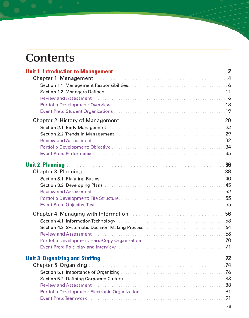 Principles of Management, 1st Edition page vii