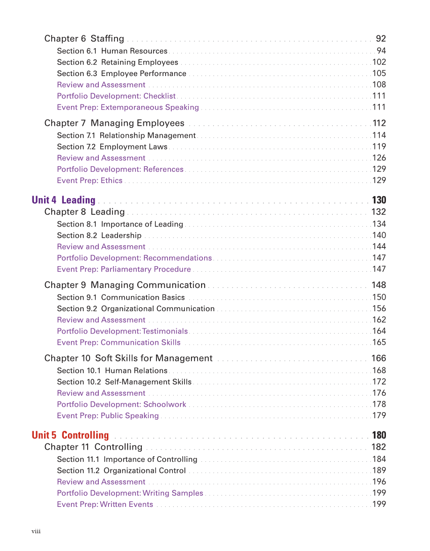 Principles of Management, 1st Edition page viii