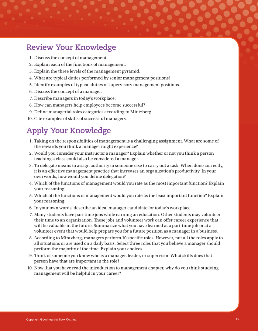 Principles of Management, 1st Edition page 17