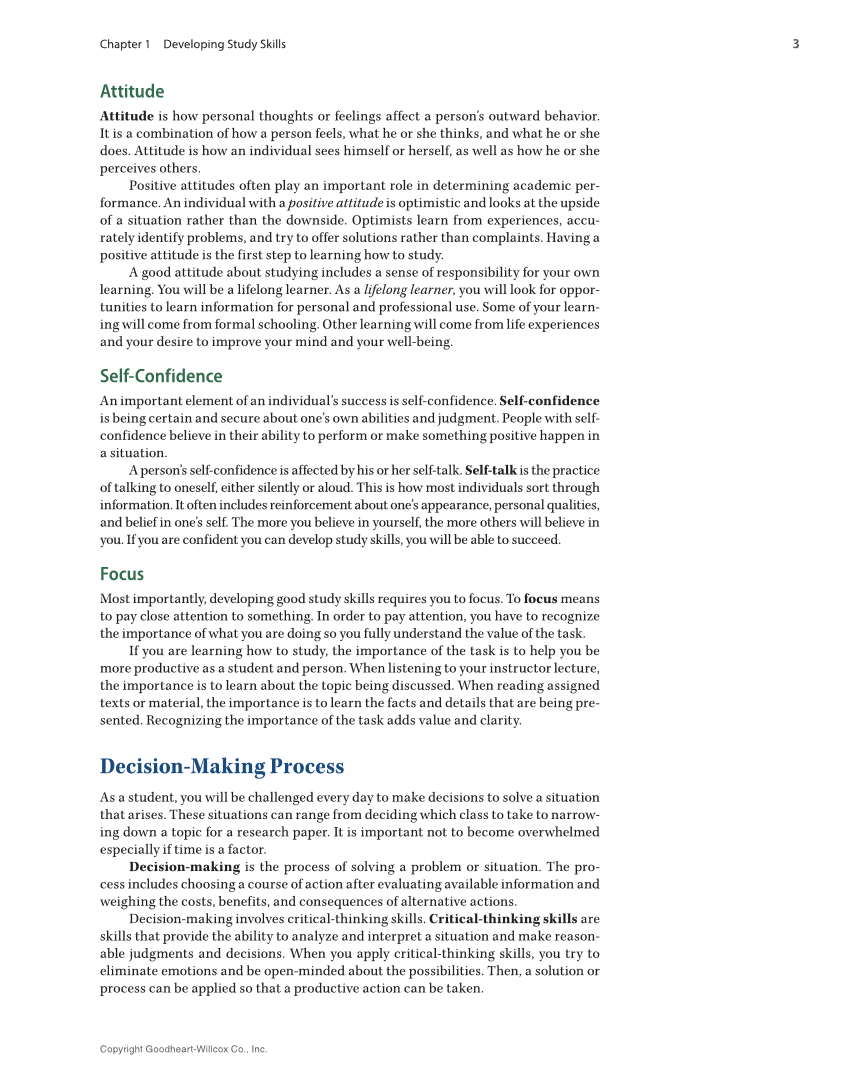 Study Skills, 1st Edition page 3