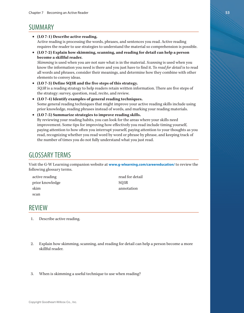 Study Skills, 1st Edition page 53