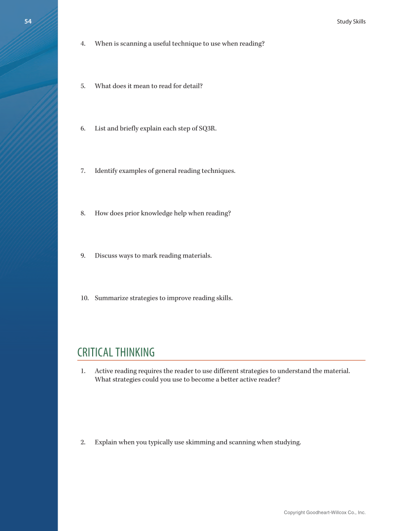 Study Skills, 1st Edition page 54