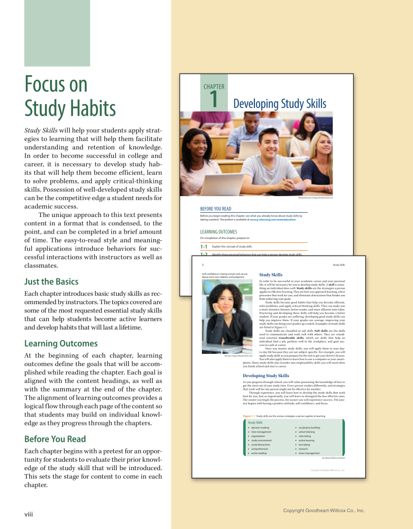 Study Skills, 1st Edition page viii