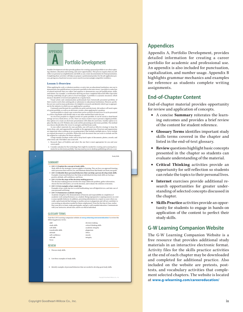 Study Skills, 1st Edition page ix