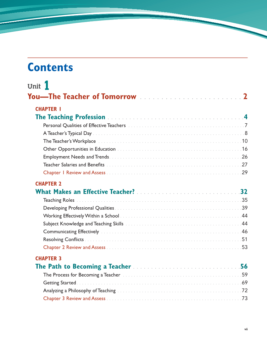 Teaching, 3rd Edition page vii