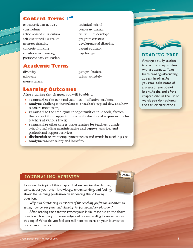 Teaching, 3rd Edition page 5