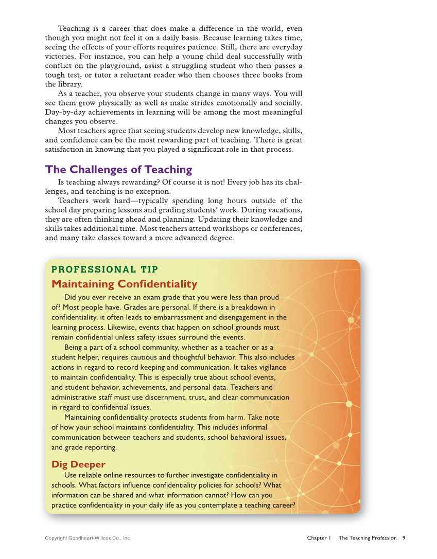 Teaching, 3rd Edition page 9