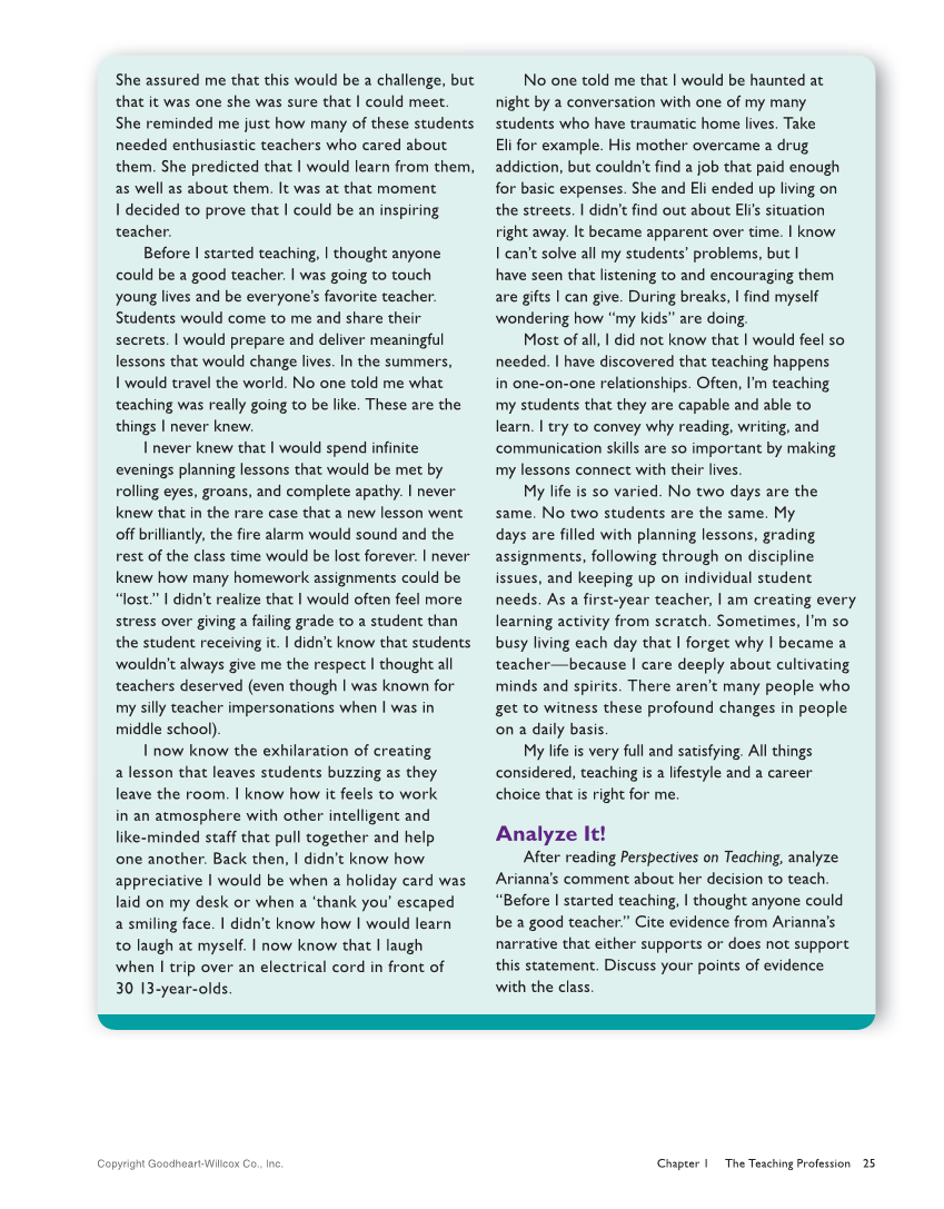 Teaching, 3rd Edition page 25