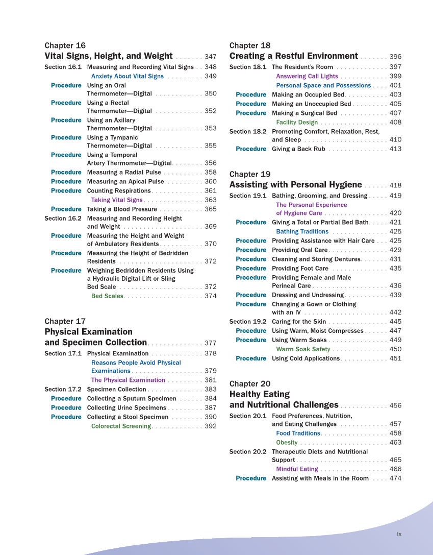 The Nursing Assistant: Essentials of Holistic Care, Brief Edition page ix