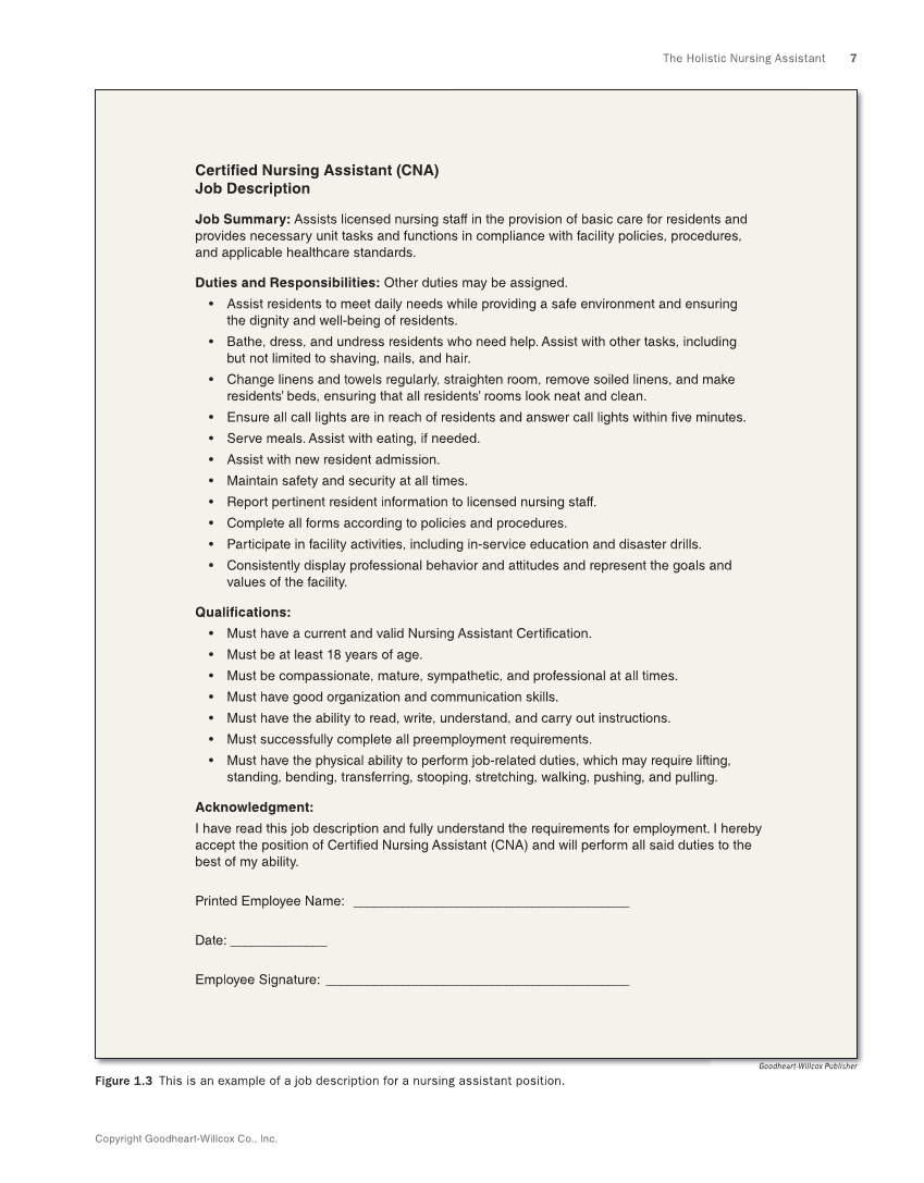 The Nursing Assistant: Essentials of Holistic Care, Brief Edition page 7