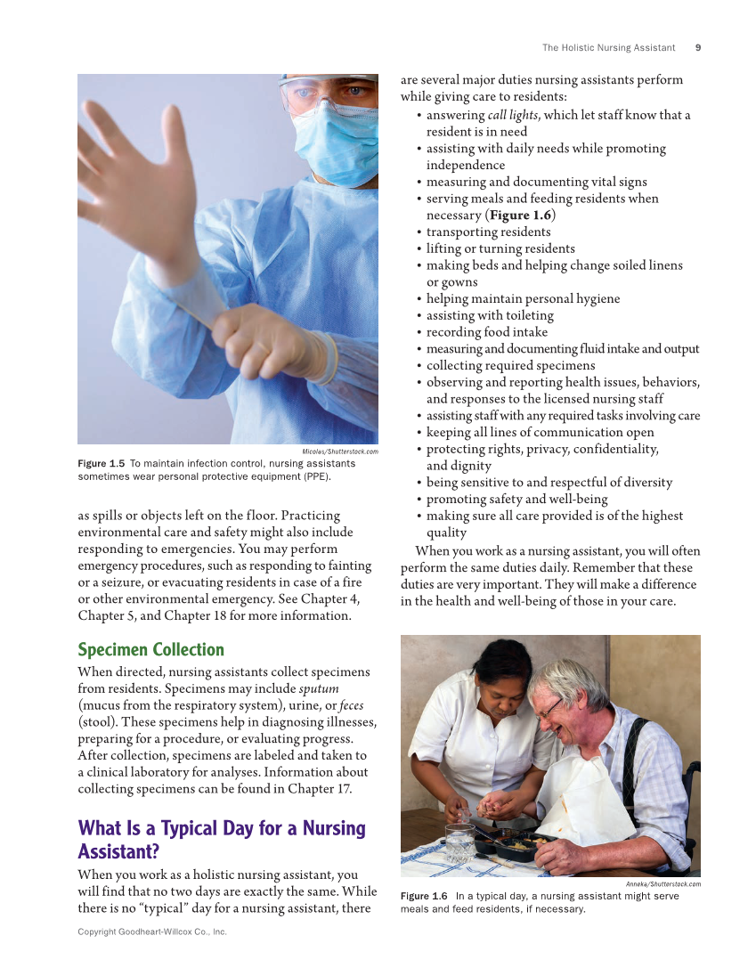 The Nursing Assistant: Essentials of Holistic Care, Brief Edition page 9