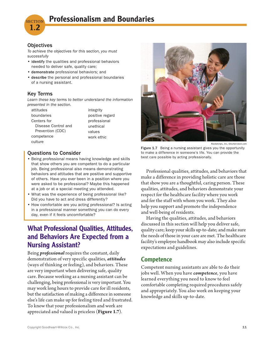 The Nursing Assistant: Essentials of Holistic Care, Brief Edition page 11