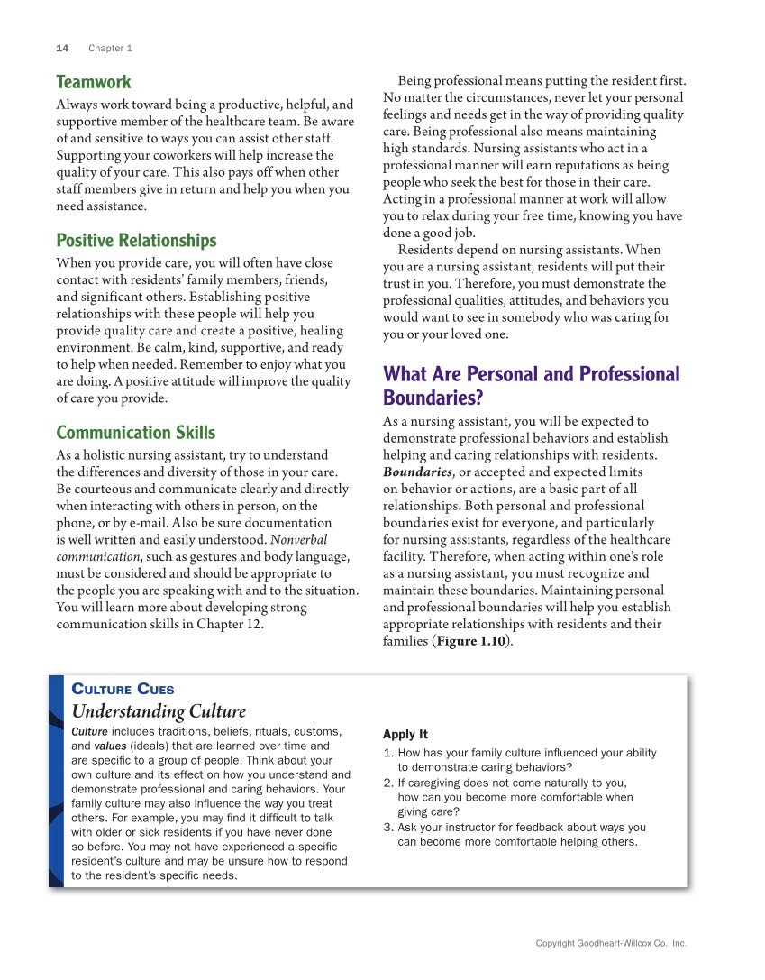The Nursing Assistant: Essentials of Holistic Care, Brief Edition page 14