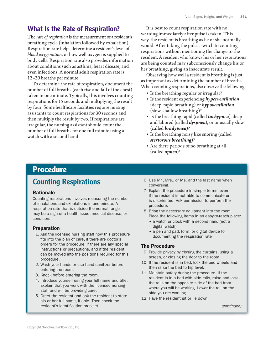 The Nursing Assistant: Essentials of Holistic Care, Brief Edition page 361