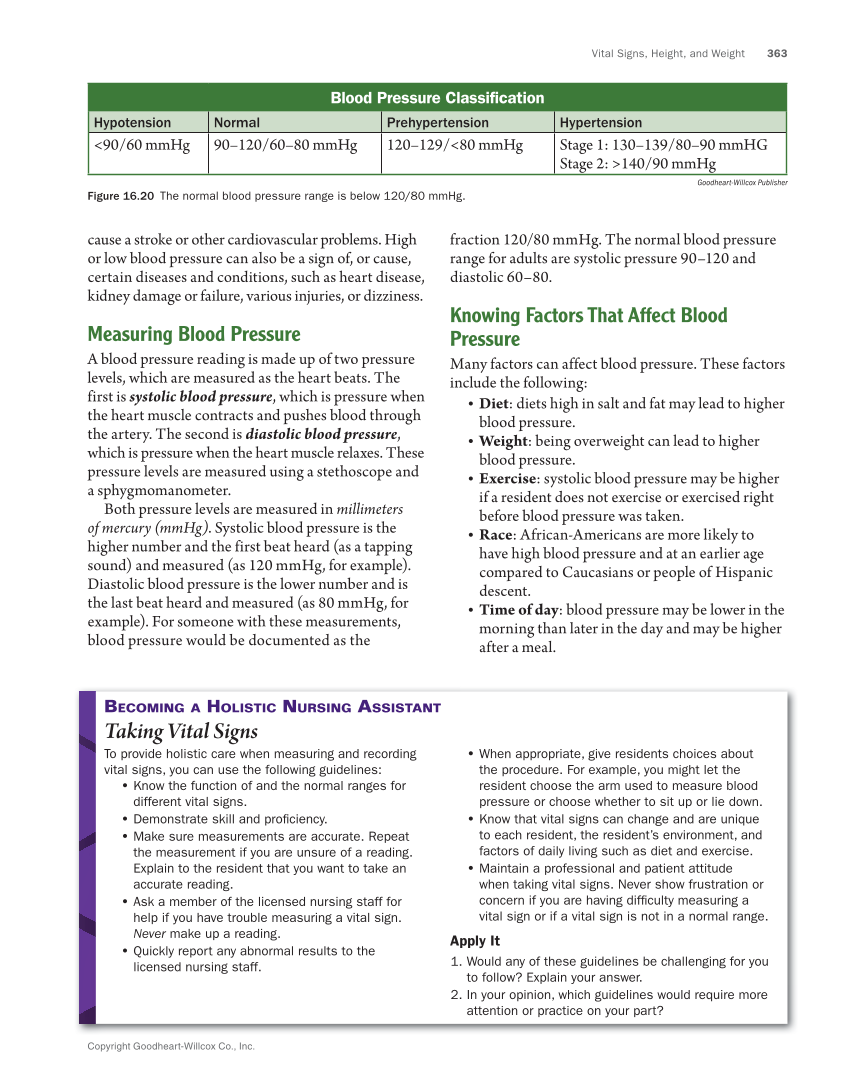 The Nursing Assistant: Essentials of Holistic Care, Brief Edition page 363