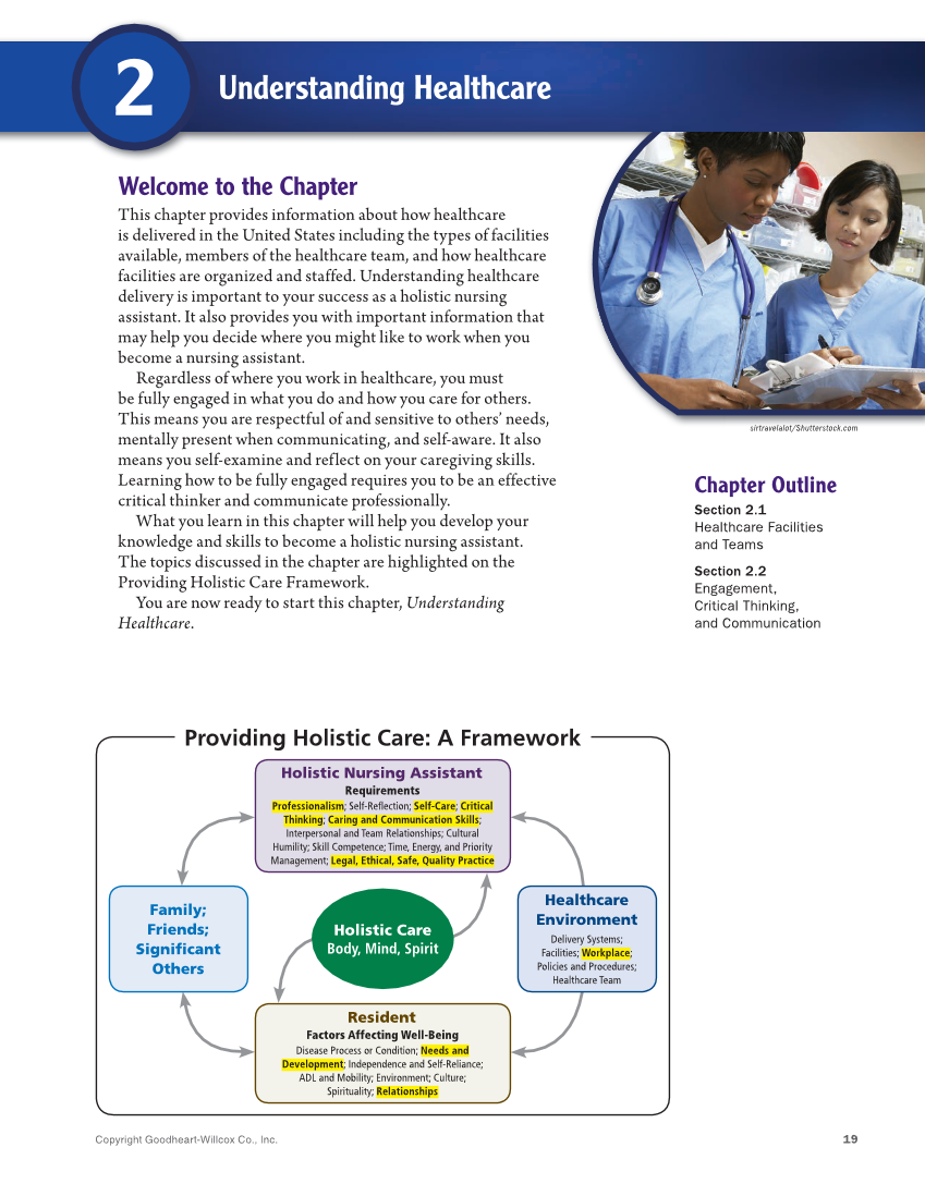 The Nursing Assistant: Essentials of Holistic Care, Brief Edition page 19