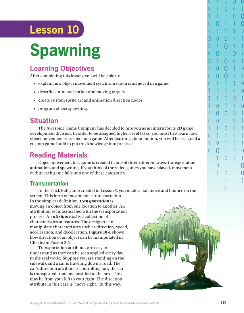 Video Game Design and Programming Concepts, 1st Edition page 119