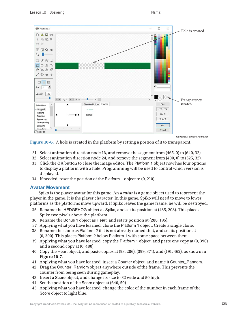Video Game Design and Programming Concepts, 1st Edition page 125