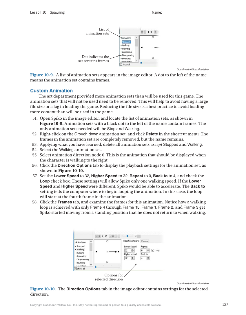 Video Game Design and Programming Concepts, 1st Edition page 127
