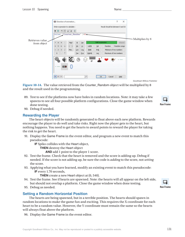 Video Game Design and Programming Concepts, 1st Edition page 131