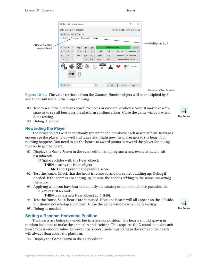 Video Game Design and Programming Concepts, 1st Edition page 131