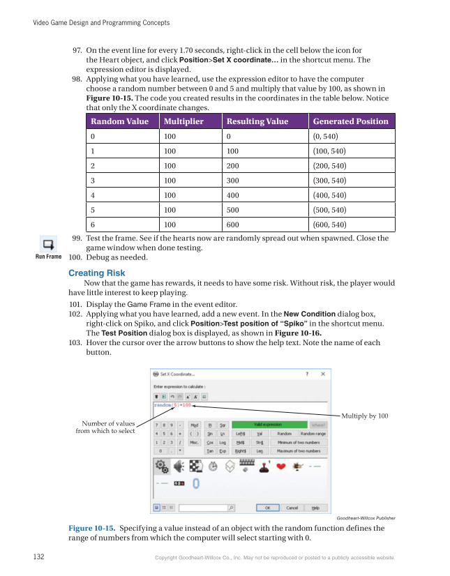 Video Game Design and Programming Concepts, 1st Edition page 132