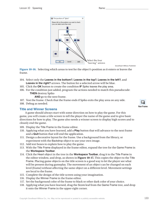Video Game Design and Programming Concepts, 1st Edition page 133