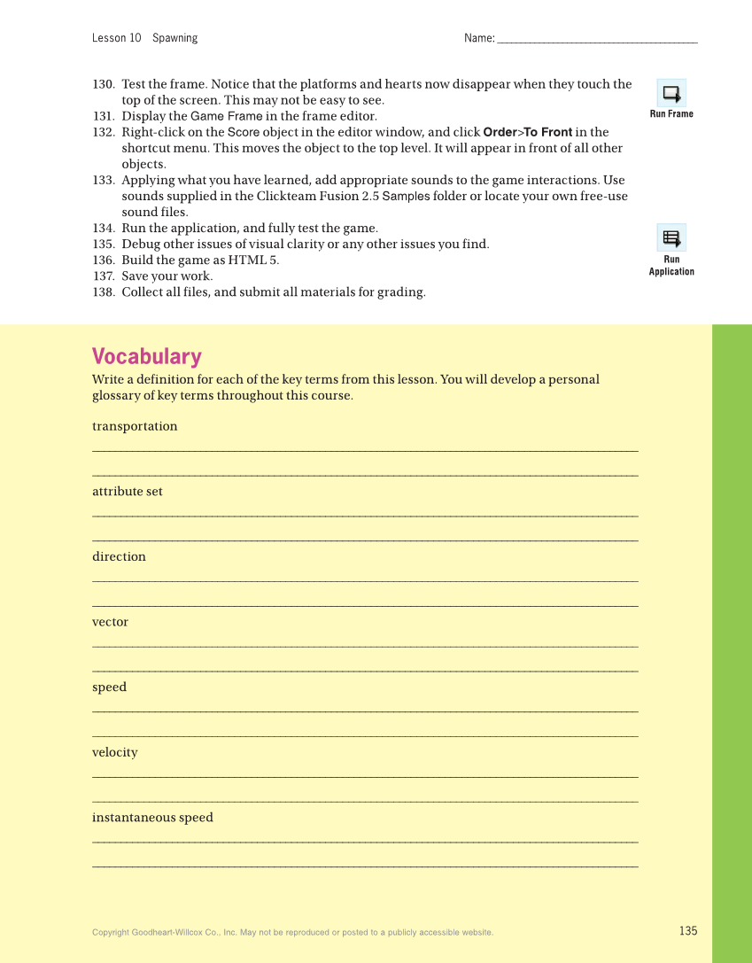 Video Game Design and Programming Concepts, 1st Edition page 135