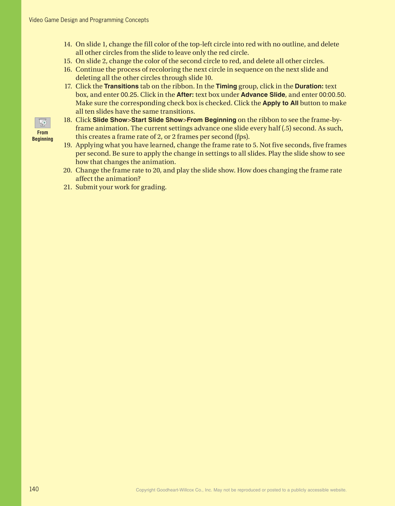 Video Game Design and Programming Concepts, 1st Edition page 140