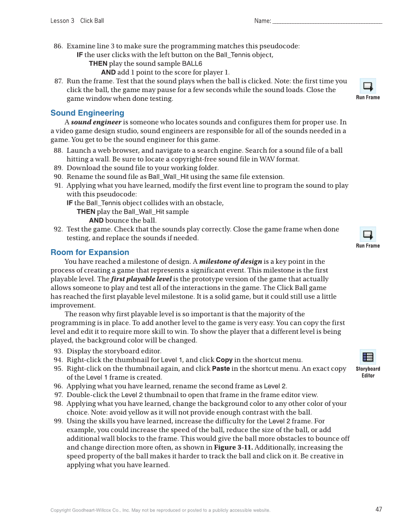 Video Game Design and Programming Concepts, 1st Edition page 47