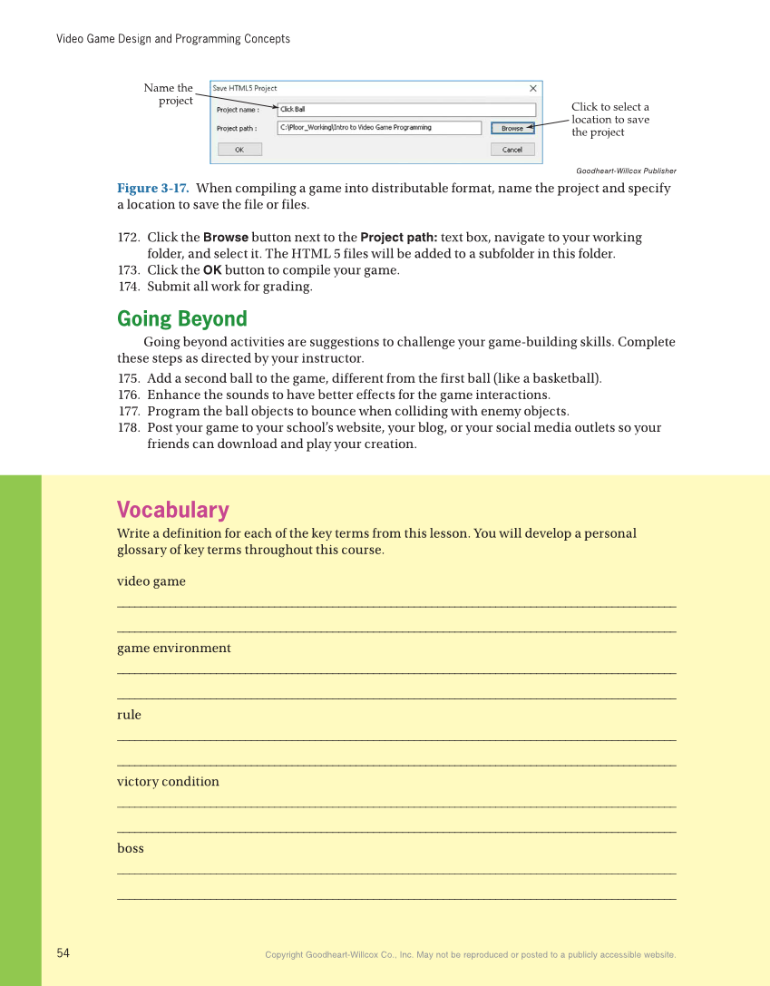 Video Game Design and Programming Concepts, 1st Edition page 54