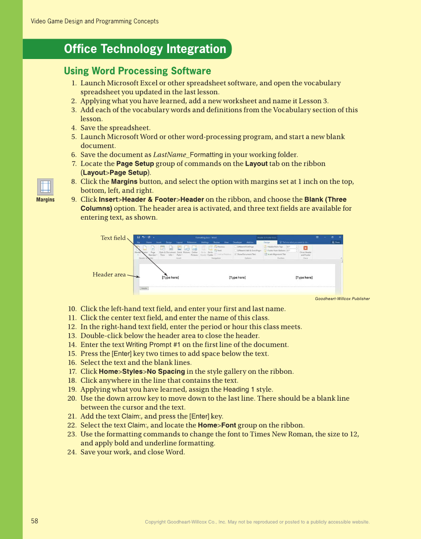 Video Game Design and Programming Concepts, 1st Edition page 58