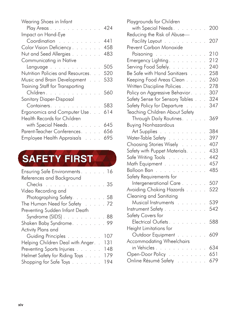 Working with Young Children, 9th Edition page xiv