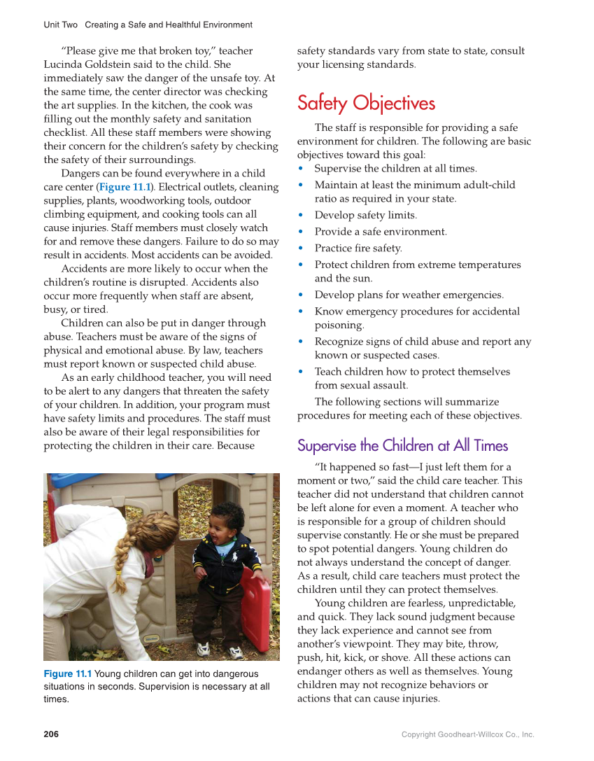 Working with Young Children, 9th Edition page 206
