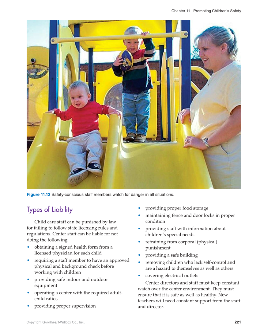 Working with Young Children, 9th Edition page 221