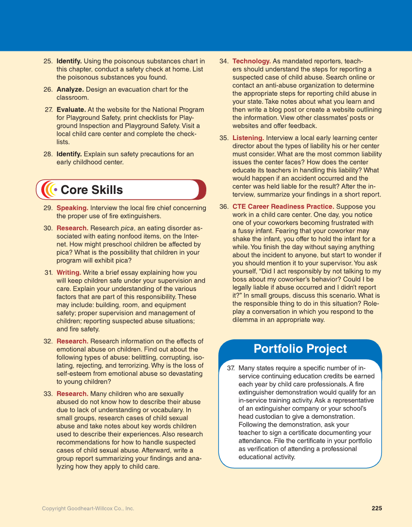 Working with Young Children, 9th Edition page 225