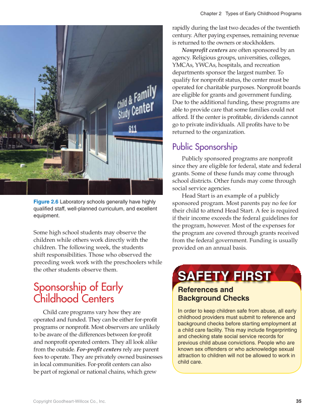 Working with Young Children, 9th Edition page 35
