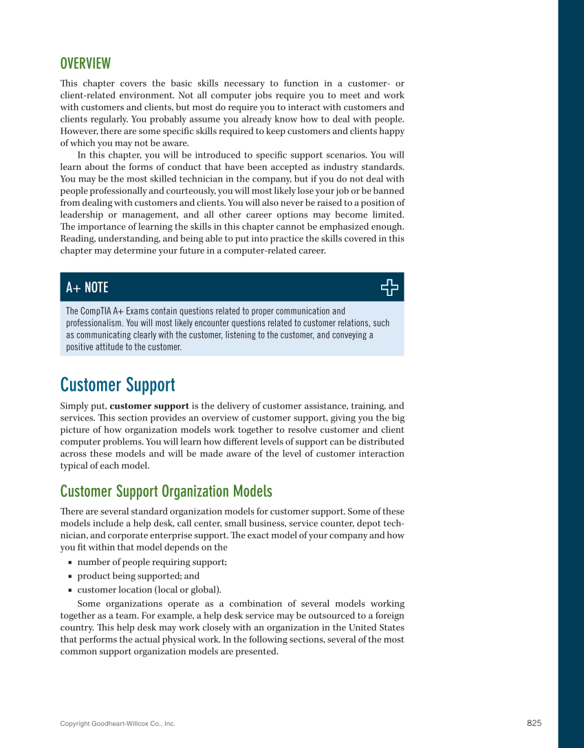 Computer Service and Repair, 5th Edition page 843
