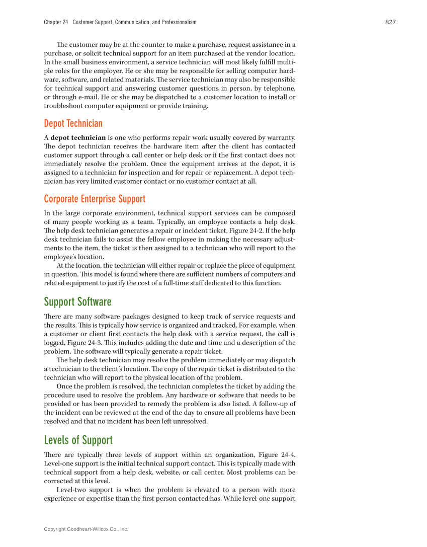 Computer Service and Repair, 5th Edition page 845