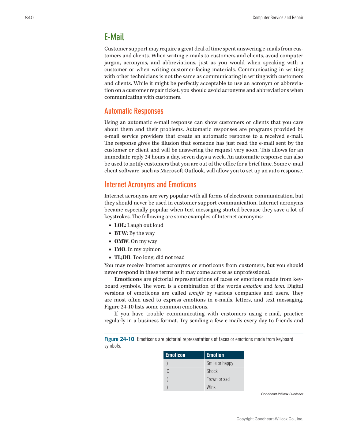 Computer Service and Repair, 5th Edition page 858