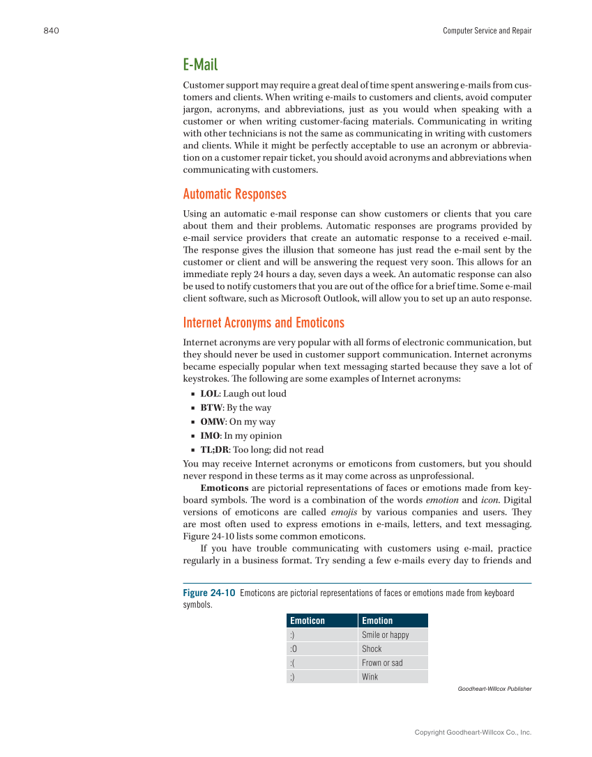 Computer Service and Repair, 5th Edition page 858