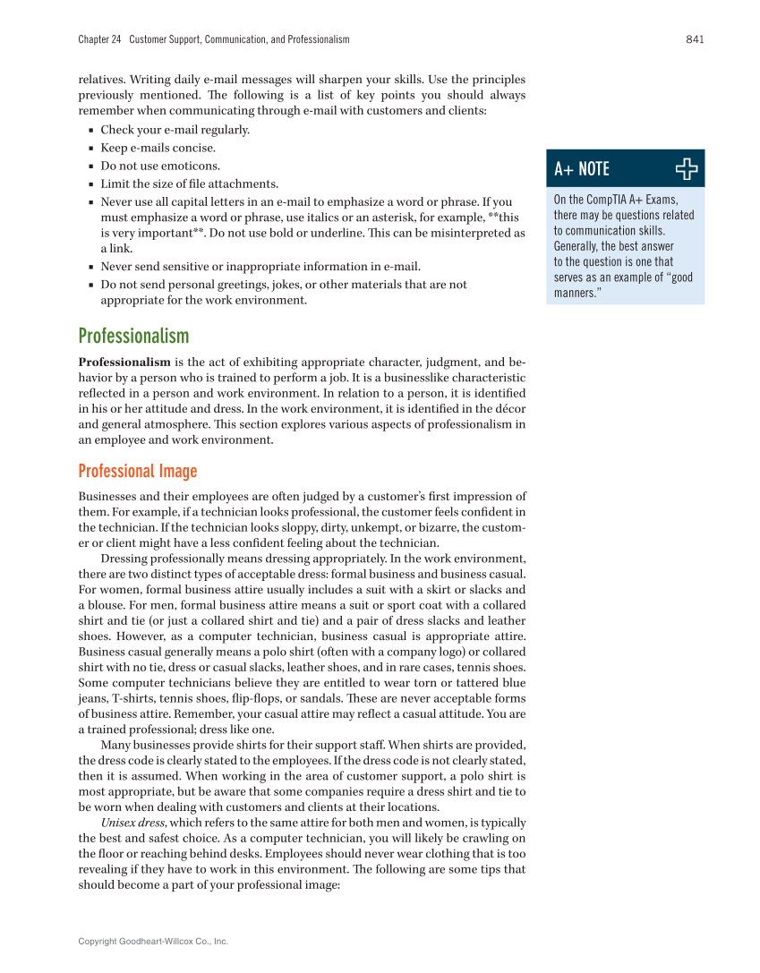 Computer Service and Repair, 5th Edition page 859