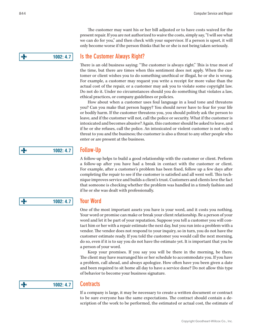 Computer Service and Repair, 5th Edition page 862