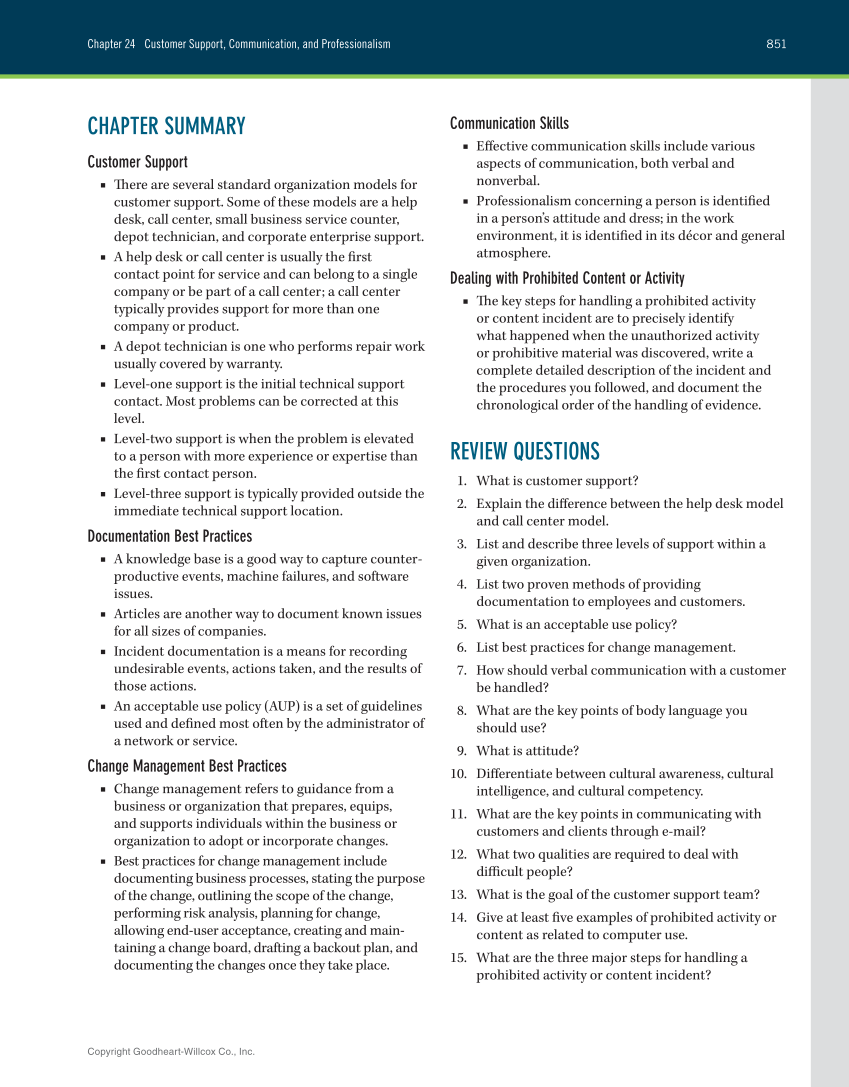 Computer Service and Repair, 5th Edition page 869